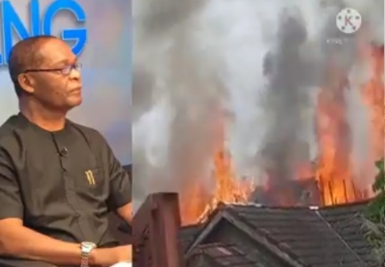 Breaking News: Unknown Gunmen Burnt Down Joe Igbokwe’s House In Nnewi